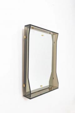  Fontana Arte Mirror with grey green glass frame style Fontana Arte - 3823011