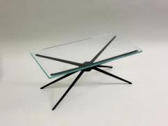  Fontana Arte Pair of Italian MId Century Aluminum Glass Side or Coffee Tables Fontana Arte - 4112287