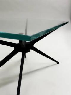  Fontana Arte Pair of Italian MId Century Aluminum Glass Side or Coffee Tables Fontana Arte - 4112302