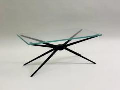  Fontana Arte Pair of Italian MId Century Aluminum Glass Side or Coffee Tables Fontana Arte - 4112319
