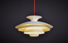  Form Light Form Light 1970s Pendant Lamp in white lacquered Aluminum Denmark - 2965507