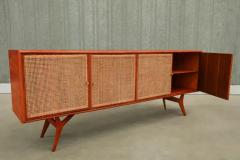  Forma Brazil 1950s Brazilian Modern Credenza in Hardwood Caning by Forma - 3193780