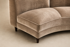  Forma Brazil Brazilian Modern Sofa with Cavi na Bookshelf Mohair Forma Brazil 1950s - 4740045