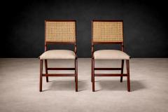  Forma Brazil Set of 2 Chairs in Caviuna wood Leather Forma 1950s - 4546479