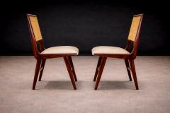  Forma Brazil Set of 2 Chairs in Caviuna wood Leather Forma 1950s - 4546481
