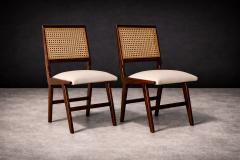  Forma Brazil Set of 2 Chairs in Caviuna wood Leather Forma 1950s - 4546483