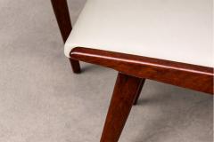  Forma Brazil Set of 2 Chairs in Caviuna wood Leather Forma 1950s - 4546486