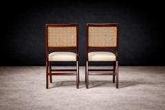  Forma Brazil Set of 2 Chairs in Caviuna wood Leather Forma 1950s - 4546489