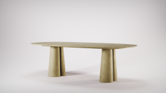  Forma Cemento Fusto Oval Dining Table - 2420133