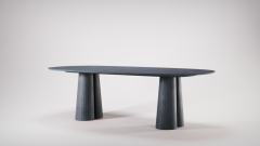  Forma Cemento Fusto Oval Dining Table - 2420136