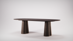  Forma Cemento Fusto Oval Dining Table - 2420137