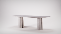  Forma Cemento Fusto Oval Dining Table - 2420140