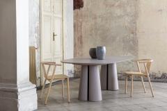  Forma Cemento Fusto Oval Dining Table - 2420141