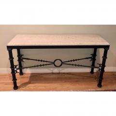  Formations Giacometti Style Formations Texas Shell Stone Travertine Marble Console Table - 1756002