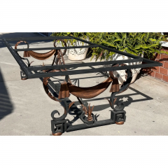  Formations Huge Formations Furniture Wrought Iron Gilt Metal 10 Mahogany Dining Table - 3499615