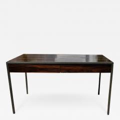  Formations Modern Industrial Chic Macassar Ebony Wrought Iron Writing Table Desk - 2515732