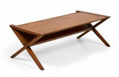 Founders Furniture Company Founders American X Frame Wooden Coffee Cocktail Table With Magazine Shelf - 3170542