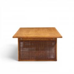  Founders Furniture Company Founders Mid Century Walnut and Cane Coffee Table - 4569541