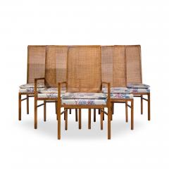  Founders Furniture Company Founders Style Mid Century Oak and Cane Dining Chairs Set of 6 - 4572802