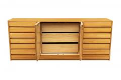  Founders Furniture Company Mid Century Modern Geometric Front 9 Drawer Dresser or Credenza in Blonde Wood - 2560062
