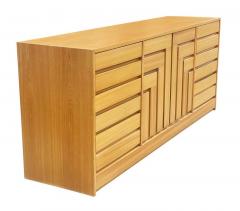  Founders Furniture Company Mid Century Modern Geometric Front 9 Drawer Dresser or Credenza in Blonde Wood - 2560063