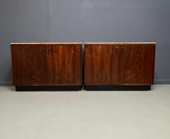  Founders Furniture Company Pair of Mid Century David Parmelee Rosewood Chests for Founders with Marble Tops - 4333812