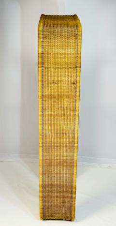  Founders Furniture Company Wicker and Glass Etagere Bookcase Display Shelf by Founders Mid Century Modern - 4712334