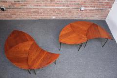  France Daverkosen Danish Teak and Brass Pinwheel Segmented Coffee Table by Peter Hvidt - 3047274