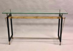  Franco Albini Franca Helg Italian Midcentury Steel Brass and Glass Cantilevered Console Franco Albini - 1736712