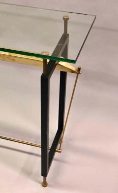  Franco Albini Franca Helg Italian Midcentury Steel Brass and Glass Cantilevered Console Franco Albini - 1736715