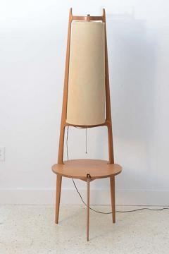  Franco Albini Franca Helg Rare Italian Modern Walnut Standing Lamp Table Franco Albini and Franca Helg - 4654894