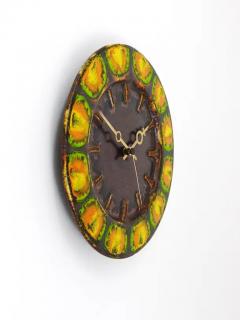  Franco Bastianelli Midcentury Brutalist Enameled Wall Clock by Kienzle Germany 1970s - 4063045