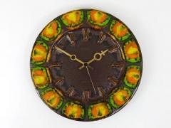  Franco Bastianelli Midcentury Brutalist Enameled Wall Clock by Kienzle Germany 1970s - 4063067