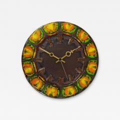  Franco Bastianelli Midcentury Brutalist Enameled Wall Clock by Kienzle Germany 1970s - 4065412