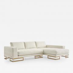  Franco Bianchini CML 8801 K Zaffiro Two Seater Sofa w Chaise - 3017646