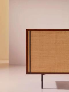  Franco Campo Carlo Graffi Campo Graffi sideboard in teak and bamboo reed weaving by Home Italy 1950s - 4002338