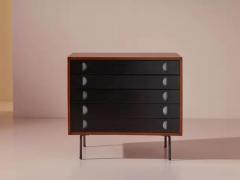  Franco Campo Carlo Graffi Campo Graffi sideboard with desk in teak and red fabric by Home Italy 1950s - 4002317