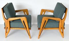  Franco Campo Carlo Graffi Pair of Franco Campo and Carlo Graffi Sculptural Italian Lounge Chairs - 2942629