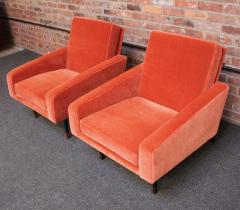  Franco Campo Carlo Graffi Pair of Italian Modernist Metal and Mohair Lounge Chairs by Campo and Graffi - 3371269
