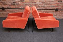  Franco Campo Carlo Graffi Pair of Italian Modernist Metal and Mohair Lounge Chairs by Campo and Graffi - 3371274
