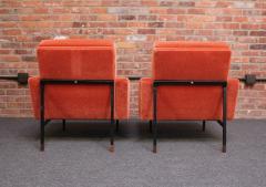  Franco Campo Carlo Graffi Pair of Italian Modernist Metal and Mohair Lounge Chairs by Campo and Graffi - 3371275