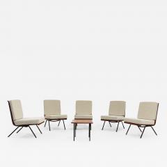  Franco Campo Carlo Graffi Set of 5 Mid Century Lounge Chairs Coffee Table by Franco Campo Carlo Graffi - 2516901