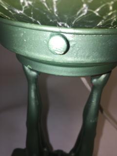  Frankart Inc Rare Modernistic Double Nude Frankart Lamp with Original Crackle Glass Shade - 540287