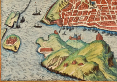  Franz Hogenberg Map of Marseilles France A 16th Century Hand colored Map by Braun Hogenberg - 2848210