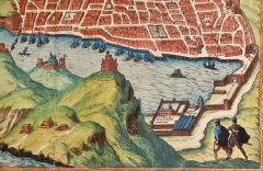  Franz Hogenberg Map of Marseilles France A 16th Century Hand colored Map by Braun Hogenberg - 2848213
