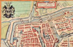  Franz Hogenberg View of Emden Germany A 16th Century Hand colored Map by Braun Hogenberg - 2874827