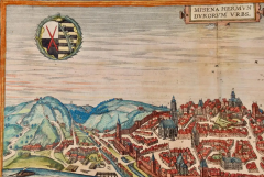  Franz Hogenberg View of Meissen Germany A 16th Century Hand colored Map by Braun Hogenberg - 2874818