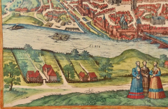  Franz Hogenberg View of Meissen Germany A 16th Century Hand colored Map by Braun Hogenberg - 2874828