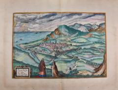  Franz Hogenberg View of Pisaro Italy A 16th Century Hand colored Map by Braun Hogenberg - 2879464