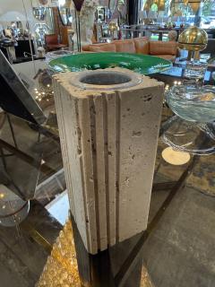  Fratelli Mannelli Fratelli Mannelli Italian Travertine Sculptural Vase - 4518785